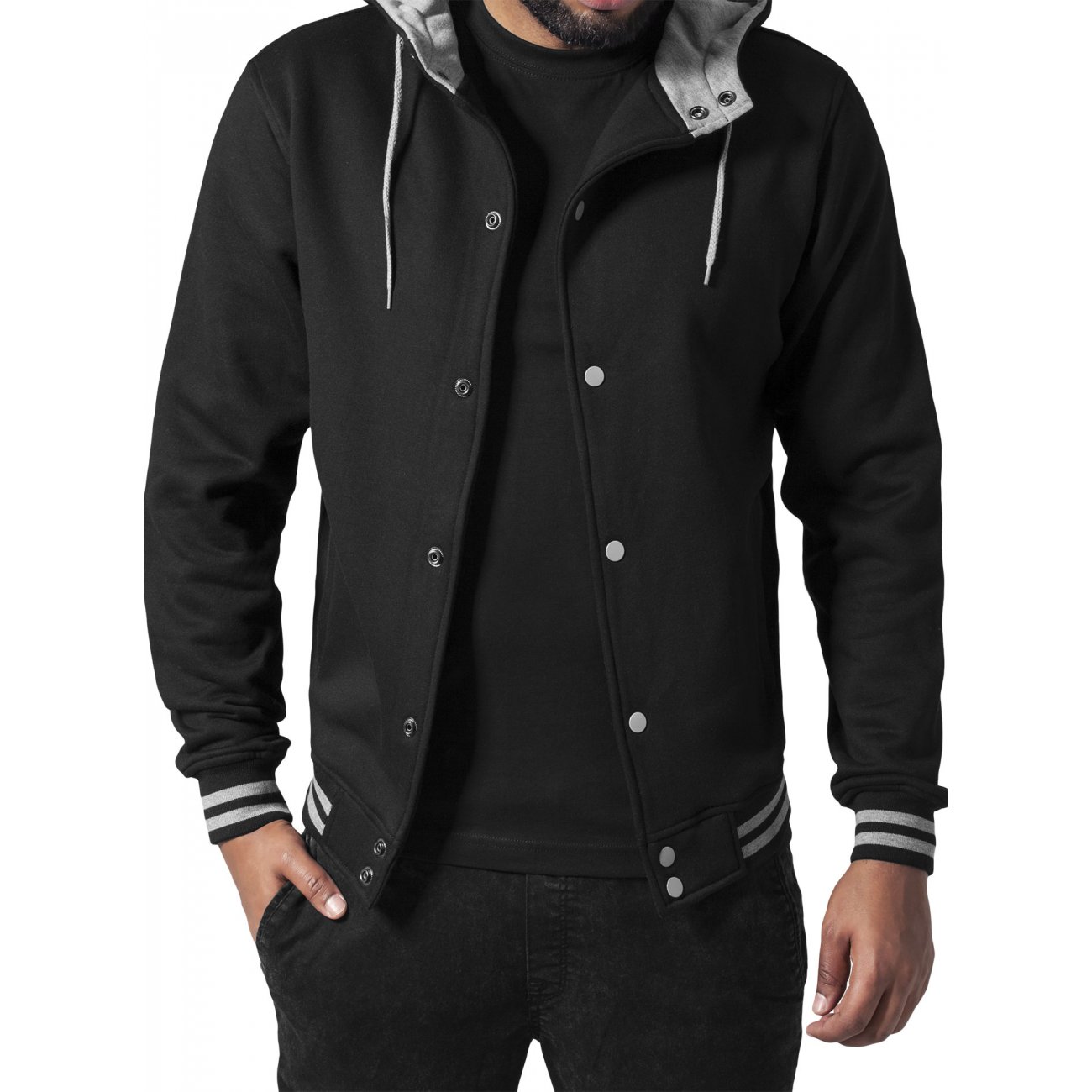 Urban Classics Kapuzenjacke Herren Hooded College Sweatjacke TB 288