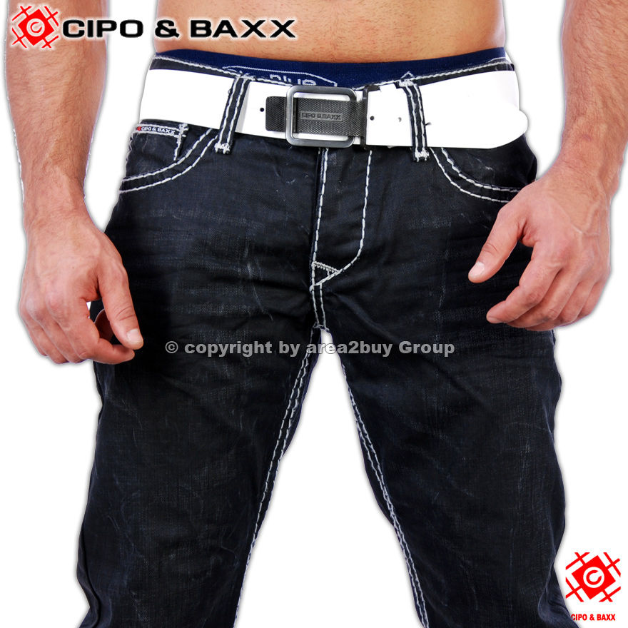 BRANDNEUE CIPO & BAXX ORGINAL JEANS HOSE BLACK C 689  