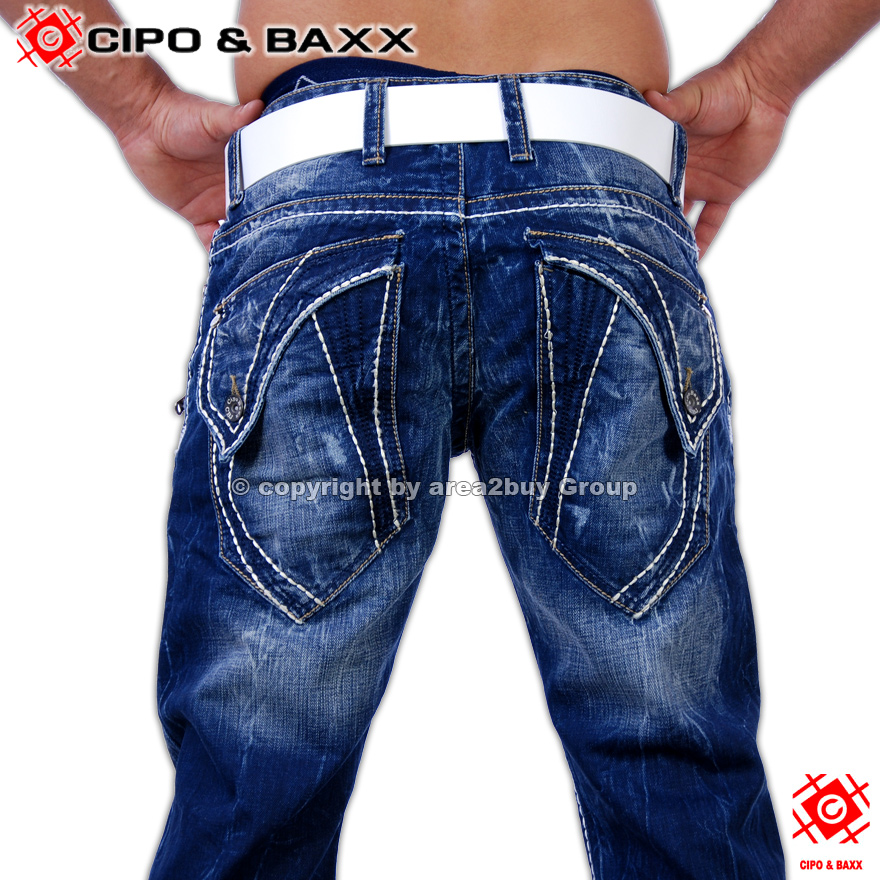 BRANDNEUE CIPO & BAXX ORGINAL JEANS HOSE BLUE C 762 NEU