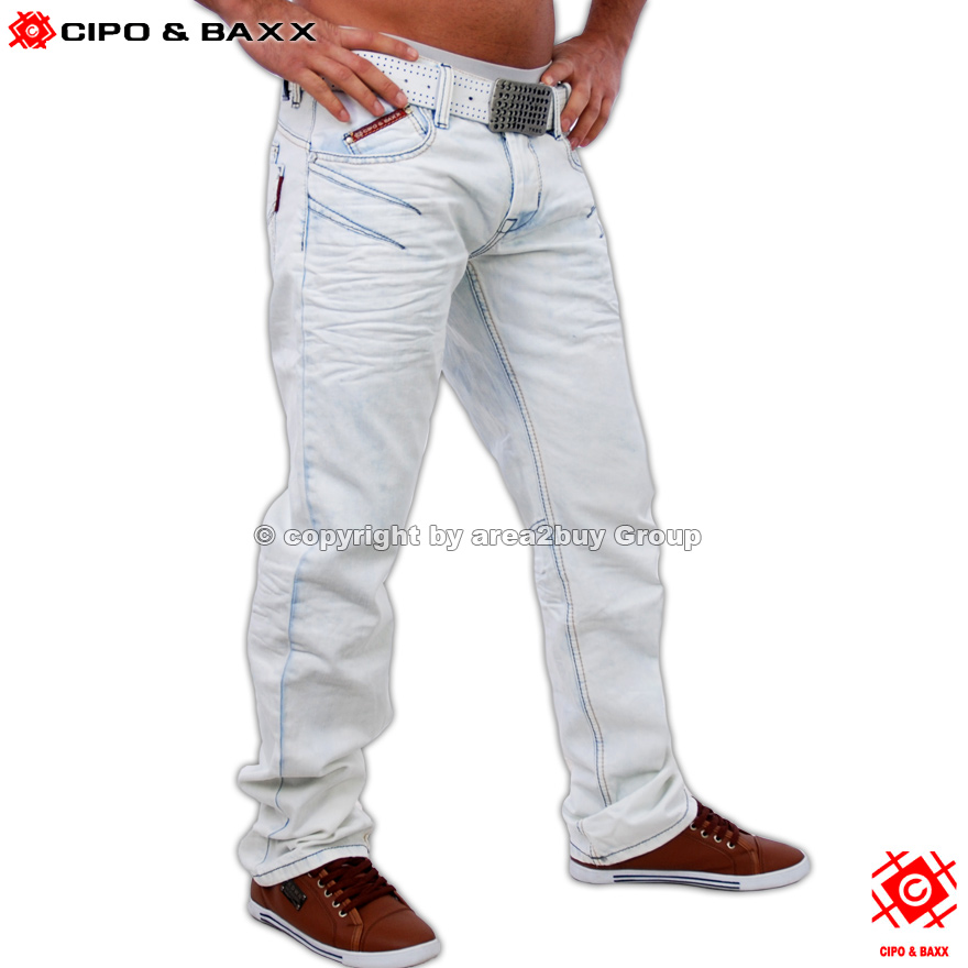 CIPO & BAXX CLUB ORIGINAL HERREN JEANS HOSE ICE BLUE C 709 NEU