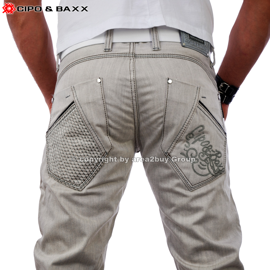 BAXX DENIM ORIGINAL JEANS ZIPPER STYLE CLUB HOSE GRAU C 721 NEU