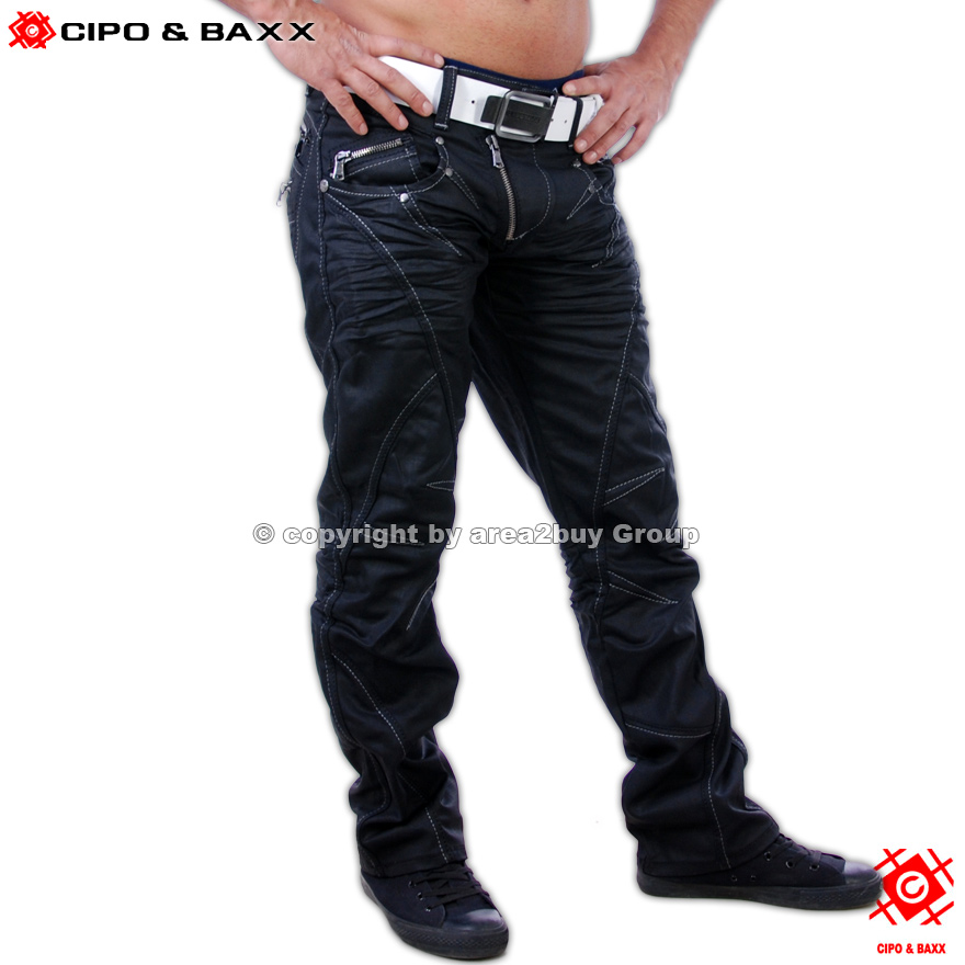 BRANDNEUE CIPO & BAXX ORGINAL JEANS HOSE BLACK C 812