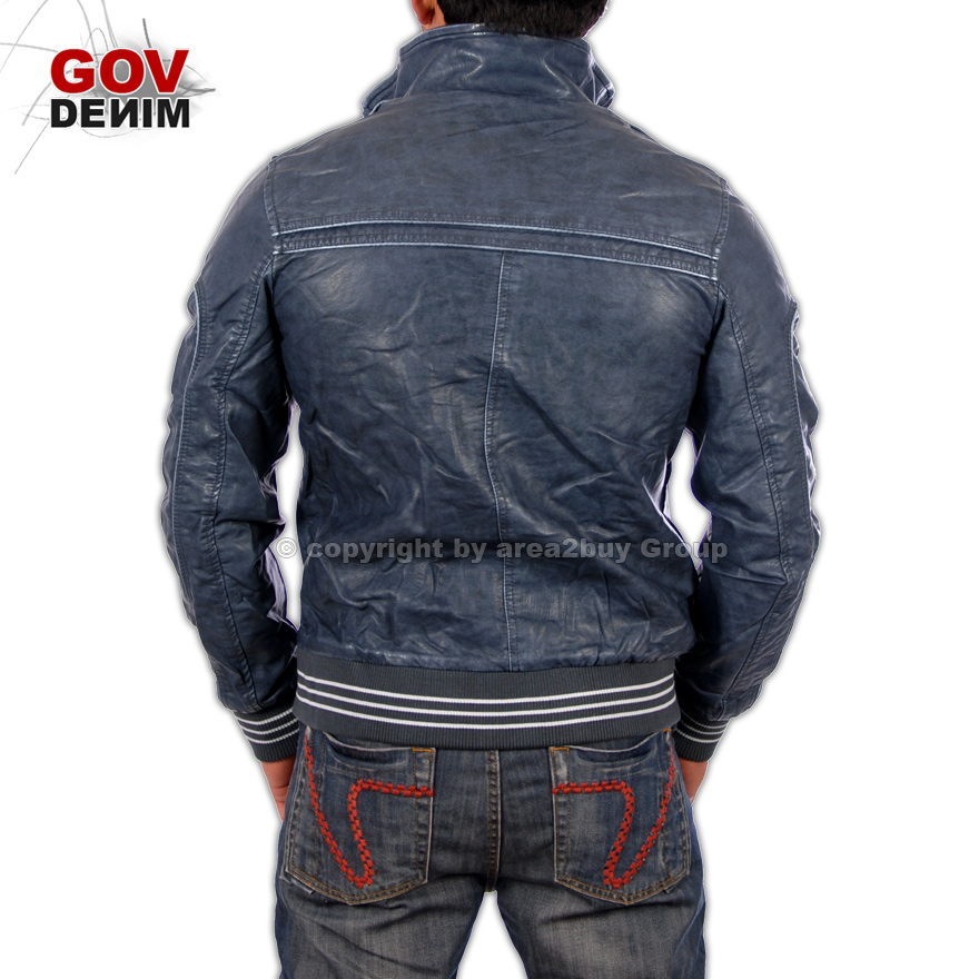   geile royal kunst lederjacke jacke von gov denim koerperbetonter