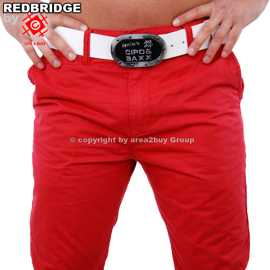 REDBRIDGE BY CIPO & BAXX JEANS HOSE COLORED ROT RB 190 NEU