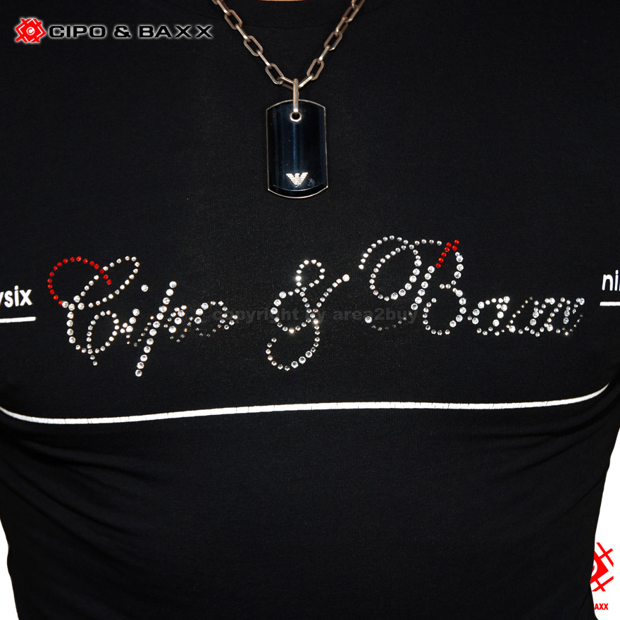 GEILES CIPO & BAXX CLUB T SHIRT  NINETYSIX  SCHWARZ  