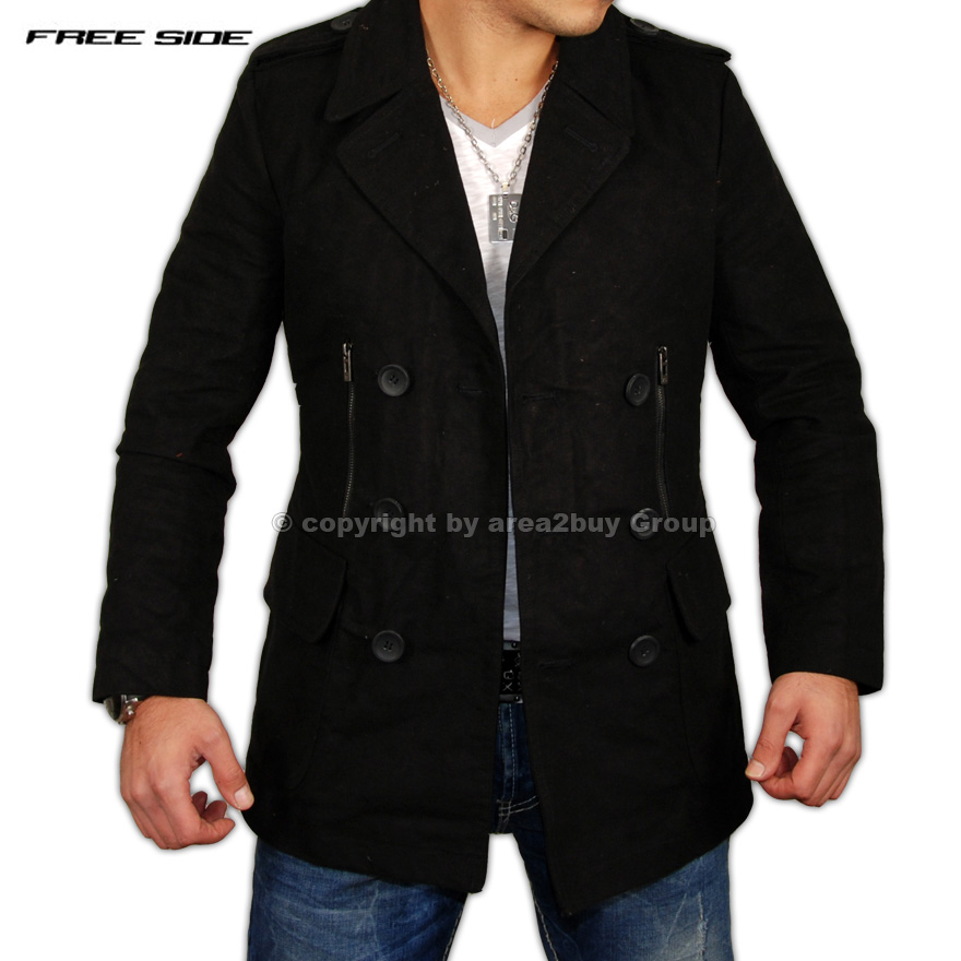 GEILER FREE SIDE HERREN MANTEL JACKE SCHWARZ FS M 3005  