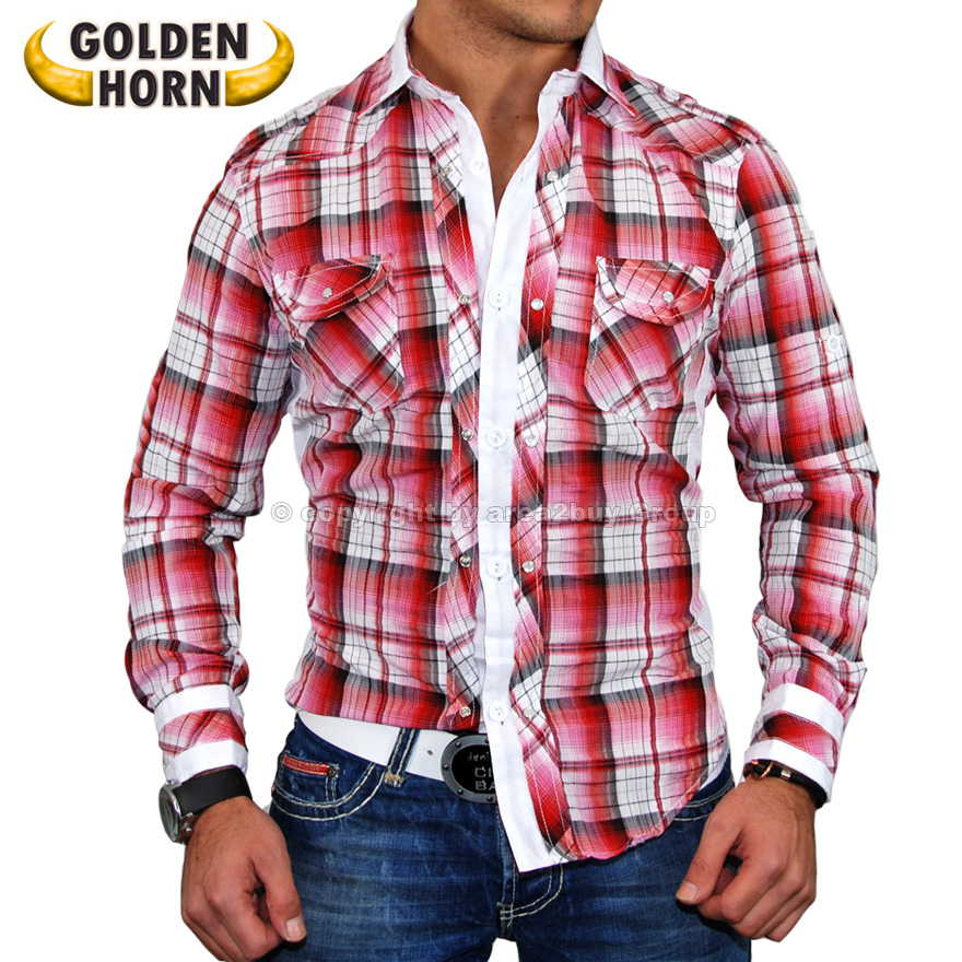 GEILES GOLDEN HORN CLUB PARTY HEMD ROT   PINK 616 S XXL  