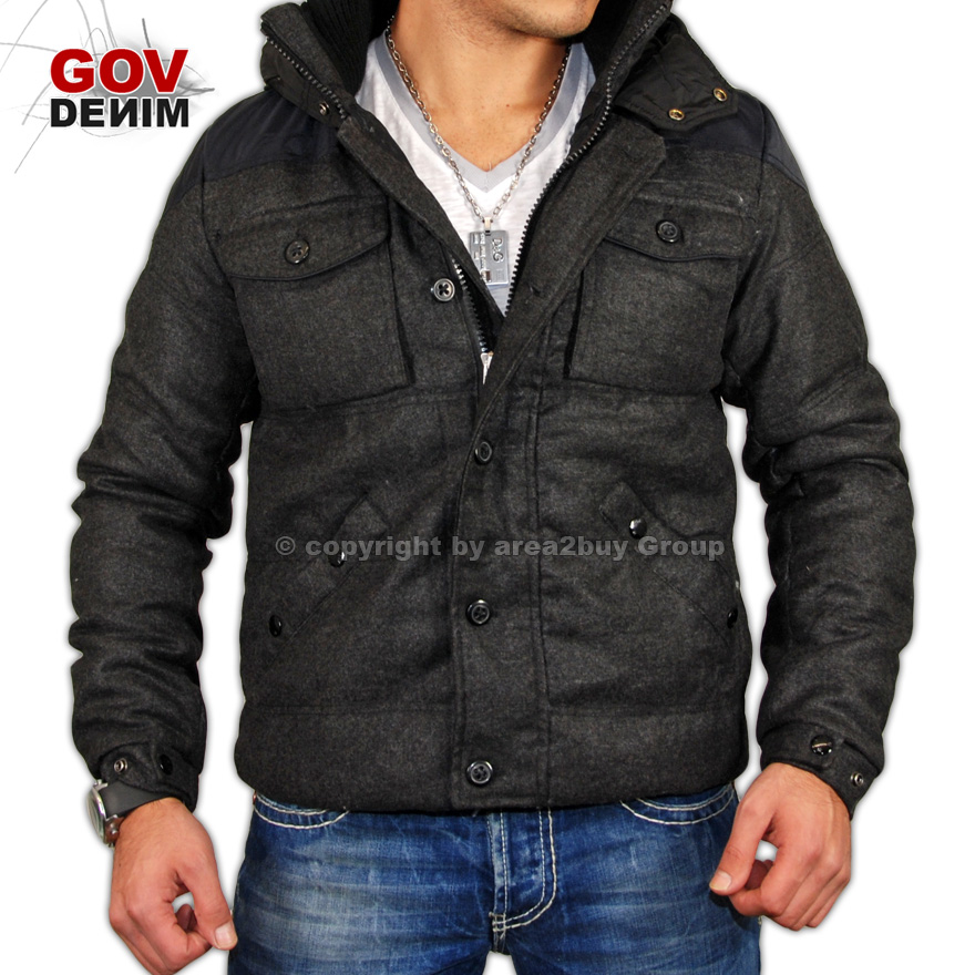   produktdetails geile kapuzen winterjacke von gov denim koerperbetonter