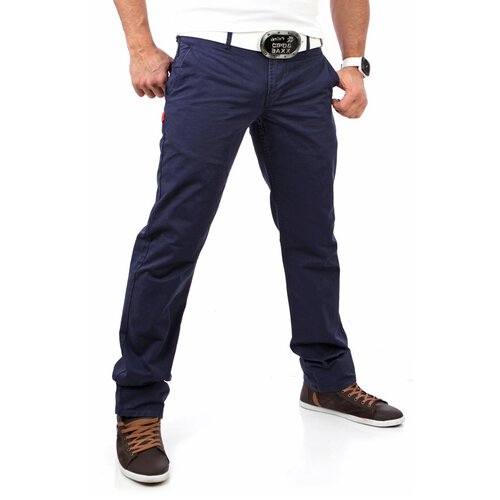 R-Neal RN-7551 Chino Stoff Sommer Hose Navy W38 / L34