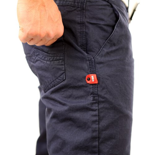 R-Neal RN-7551 Chino Stoff Sommer Hose Navy W38 / L34