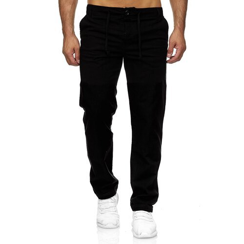 Reslad Herren Leinen Hose Corona Rs 3000 Schwarz M