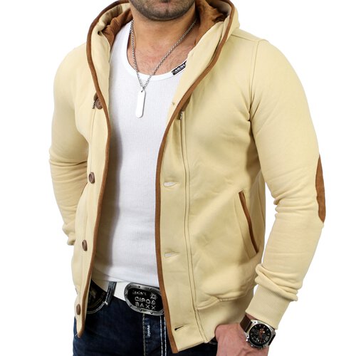 Reslad Herren Kapuzen Sweatjacke RS-5066  Beige 2XL