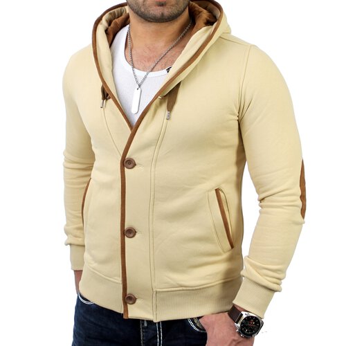 Reslad Herren Kapuzen Sweatjacke RS-5066  Beige 2XL