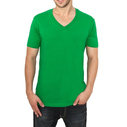 Urban Classics Herren V-Neck Basic T-Shirt TB-169 Grn S