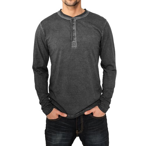 Urban Classics Herren Sprayed Batik Style Longsleeve TB-479 Anthrazit S