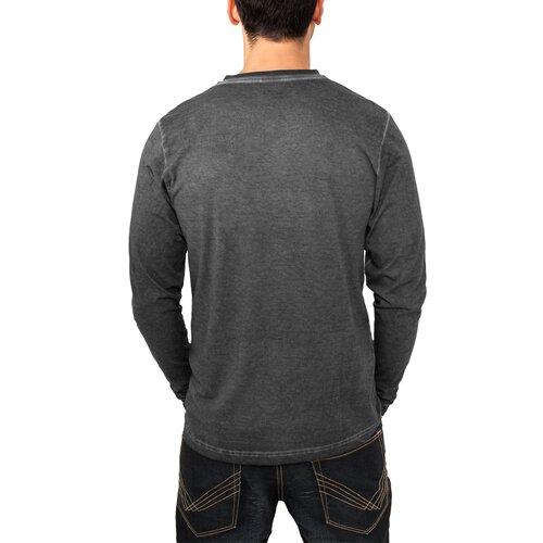 Urban Classics Herren Sprayed Batik Style Longsleeve TB-479 Anthrazit S