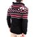 Reslad Herren Grobstrick Norweger Winter Strickjacke mit Kapuze RS-3104