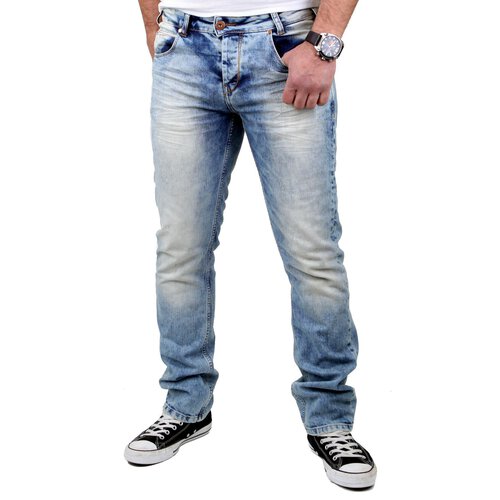 VSCT Herren Jeans Anthony Slim 5-Pocket V-5641229 Hellblau W34/L32