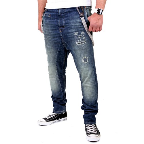 VSCT Jeans Herren Brad Slim Fit Tinted mit Hosentrger V-5641367 Blau W29 / L32