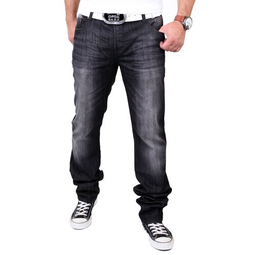 Tazzio Jeans Herren Used Look Jeanshose Schwarz Gunstig