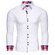 Reslad Herren Hemd Button-Down Slim Fit Kontrast Langarmhemd RS-7015