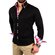 Reslad Herren Hemd Button-Down Slim Fit Kontrast Langarmhemd RS-7015