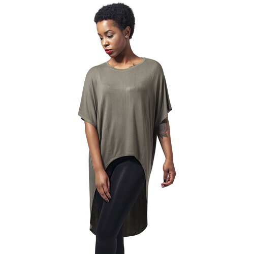 Urban Classics T-Shirt Damen Viscose Oversized Kurzarm Shirt TB-1299 Oliv L