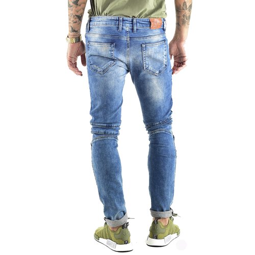 VSCT Jeans Herren Ryder Biker Luxury Vintage Denim Hose V-5641850 Blau W30 / L34