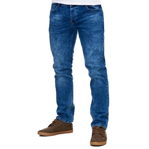 Reslad Jeans-Herren Slim Fit Basic Style Stretch-Denim Jeans-Hose RS-2063 Blau W30 / L30