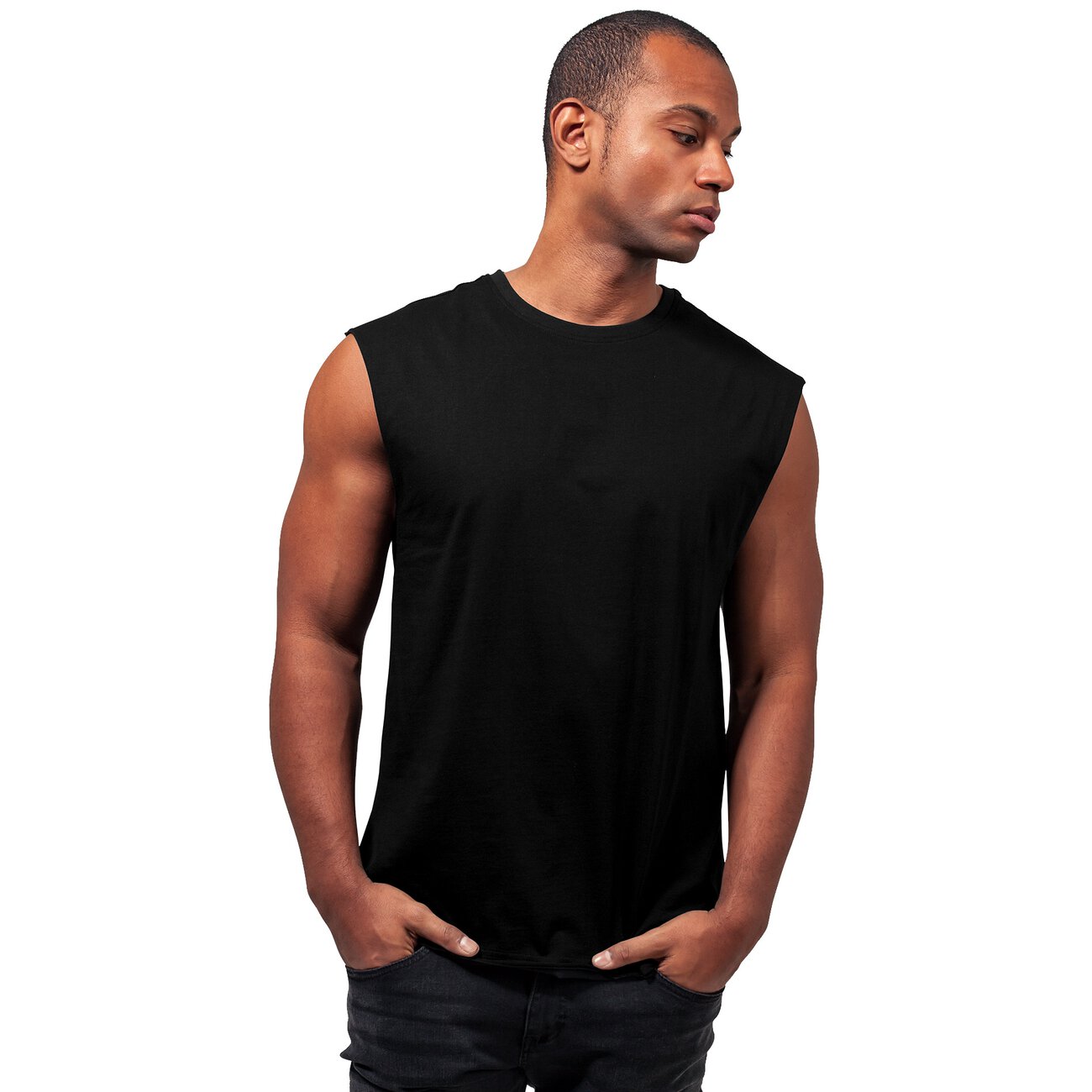 Urban Classics T-Shirt Herren Open Edge Tee Ärmelloses Shirt TB-