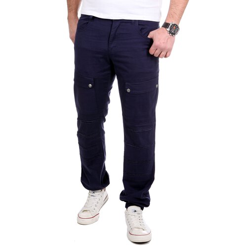 Reslad Jogg-Chino Herren-Hose Big Pocket Jogging-Chinohose RS-2057 Navyblau W33