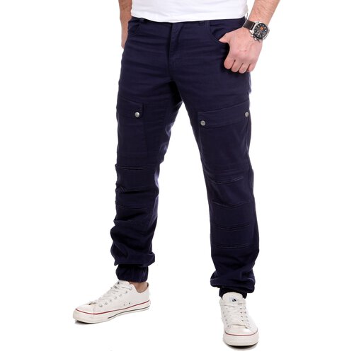 Reslad Jogg-Chino Herren-Hose Big Pocket Jogging-Chinohose RS-2057 Navyblau W33