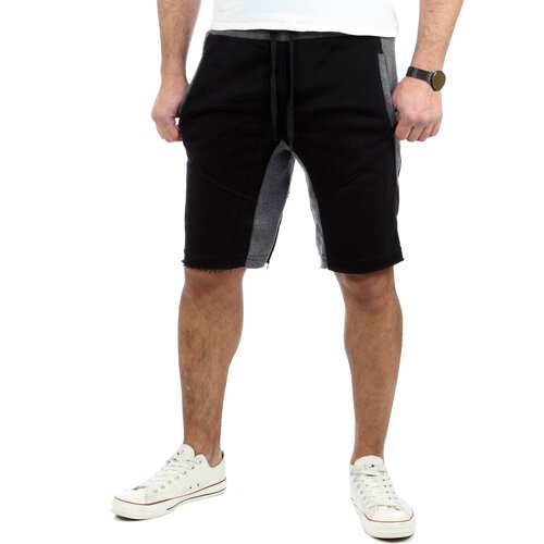 Reslad Kurze Hose Herren Fitness Jogginghose Kurz Shorts Sport-Hose RS-5068 Schwarz M