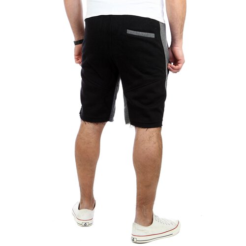 Reslad Kurze Hose Herren Fitness Jogginghose Kurz Shorts Sport-Hose RS-5068 Schwarz M