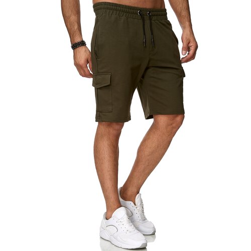 Reslad Kurze Hose Herren Cargo Bermuda Shorts Jogginghose Sport-Hose RS-5069 Khaki L