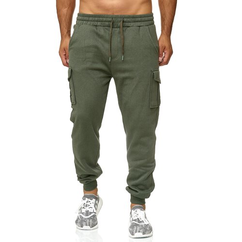 Reslad Herren Jogginghose Sweatpants Jogger Freizeithose Mnner Hosen Cargo-Hose Jogginghosen RS-5075 Khaki S