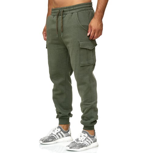 Reslad Herren Jogginghose Sweatpants Jogger Freizeithose Mnner Hosen Cargo-Hose Jogginghosen RS-5075 Khaki S