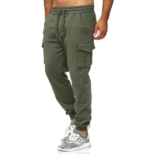 Reslad Herren Jogginghose Sweatpants Jogger Freizeithose Mnner Hosen Cargo-Hose Jogginghosen RS-5075 Khaki S