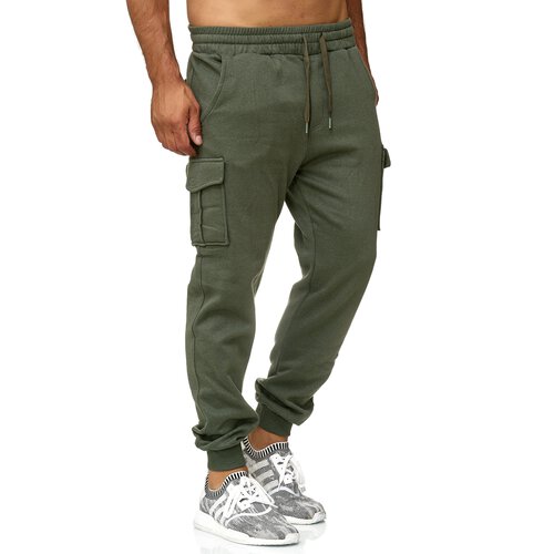 Reslad Herren Jogginghose Sweatpants Jogger Freizeithose Mnner Hosen Cargo-Hose Jogginghosen RS-5075 Khaki S