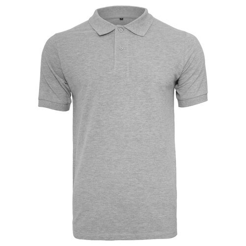 Herren Poloshirt Mnner Basic Fitted Einfarbige Kurzarm Polos Pique Baumwolle Polo-Shirts Grau S