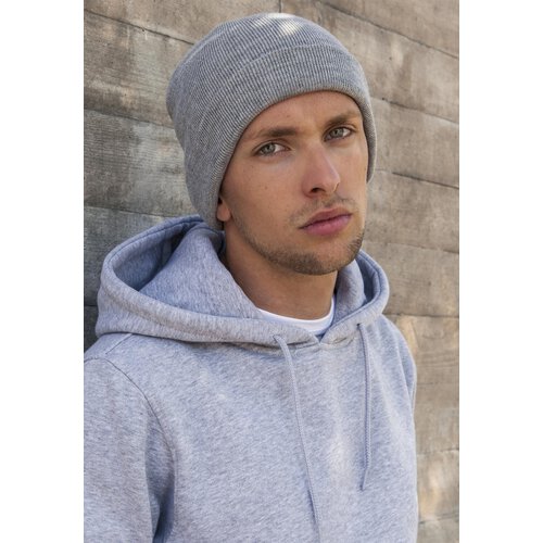 Mtze Heavy Knit Flap warme Wintermtzen fr Damen & Herren Beanie Unisex One Size Winter Strick-Mtze Grau