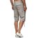 Reslad Leinen Cargo Shorts Männer Strandhose Herren Leinenhose 3/4 Hose Freizeit Kurze Hosen Sommer Bermudas RS-3001
