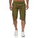 Reslad Leinen Cargo Shorts Männer Strandhose Herren Leinenhose 3/4 Hose Freizeit Kurze Hosen Sommer Bermudas RS-3001
