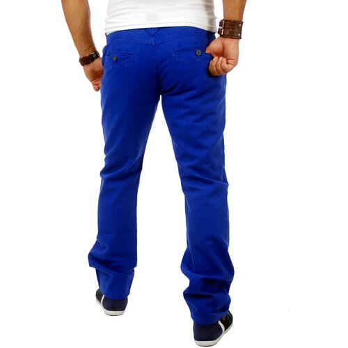 Tazzio Herren Chino-Hose Colored Stoff Chino Hose Business Mnner Freizeithose TZ-5135 Blau W31 / L32