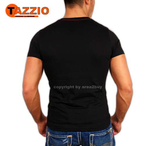 Tazzio Herren T-Shirt Mnner Shirt Sommer TZ-2022 Schwarz S