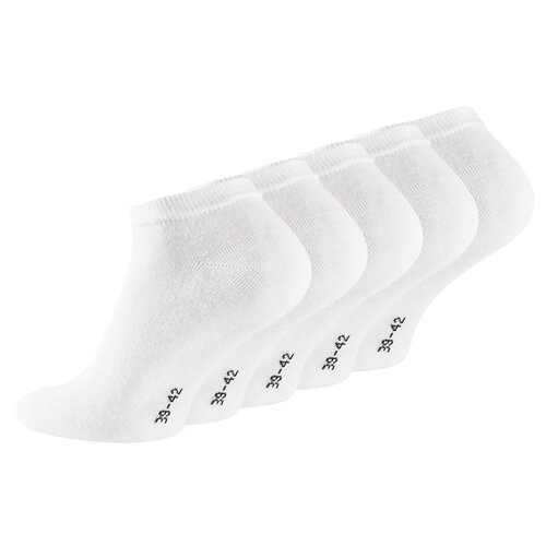 Damen & Herren Sneaker Socken Kurz (10 x Paar) fr Frauen & Mnner aus Baumwolle Einfarbig | Herrensocken Quarter Sneakersocken Flinge 10 Paar | Wei 43-46