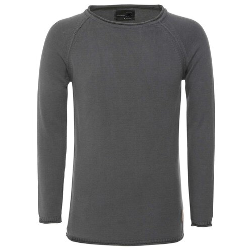 Reslad Pullover Herren Strickpullover Strick Pulli fr Mnner bequeme Baumwolle Herrenpullover Sweater V-Auschnitt Meliert RS-1052 Anthrazit XL