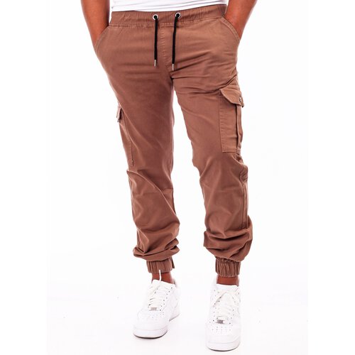 Reslad Chinohose Herren Chino Freizeithose Cargo-Hose Jogginghose RS-2084 Braun W36