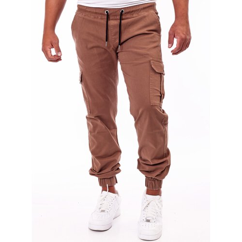 Reslad Chinohose Herren Chino Freizeithose Cargo-Hose Jogginghose RS-2084 Braun W36