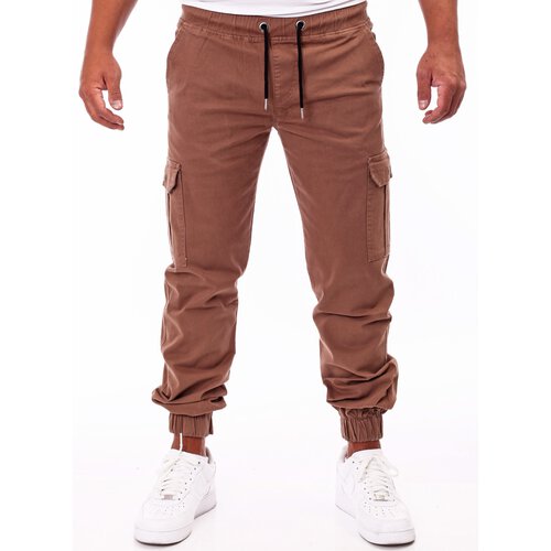 Reslad Chinohose Herren Chino Freizeithose Cargo-Hose Jogginghose RS-2084 Braun W36